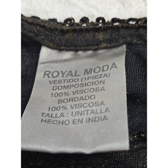 Beautiful Royal Moda Dress Embroidered Boho Size M/L SEE MEASUREMENTS VTG - Picture 3 of 7